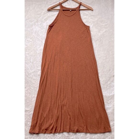 Madewell Knit Cami Midi Dress in Heather Afterglow Red, Size Small - Picture 6 of 14